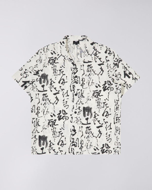 Edwin Private Letter Camicia Manica Corta Black/White