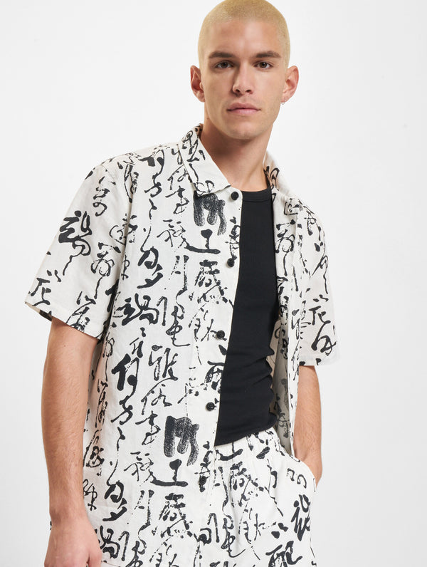 Edwin Private Letter Camicia Manica Corta Black/White