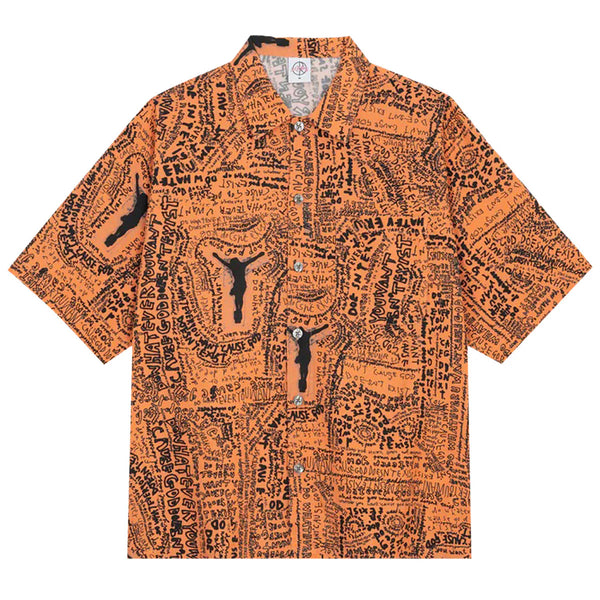 Polar Skate Co. Exist Camicia Manica Corta Orange